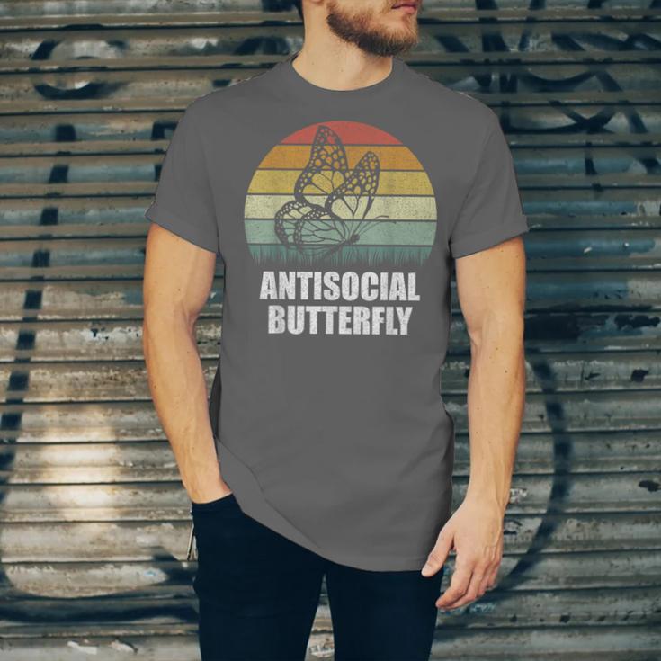 Retro Antisocial Butterfly Shirt For Introverts Unisex Jersey T-Shirt Retro Antisocial Butterfly Shirt For Introverts Unisex Jersey T-Shirt