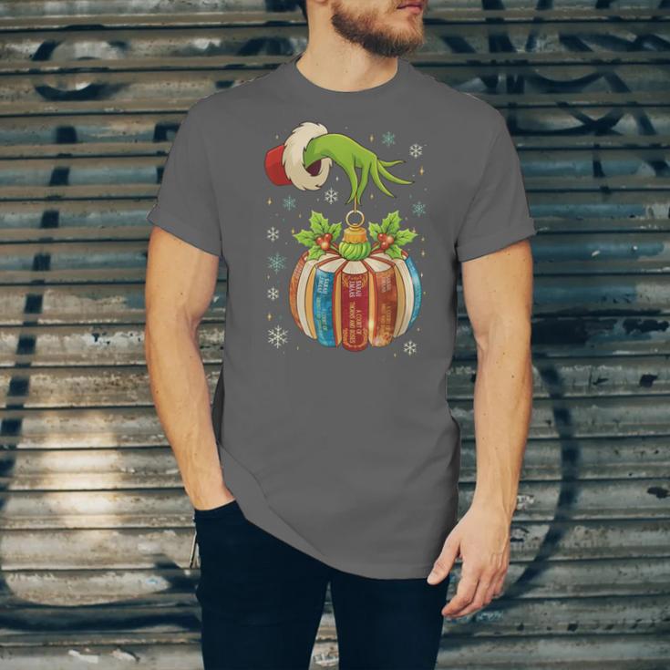 Retro Christmas Ornament Book Christmas Teacher Librarian Unisex Jersey T-Shirt Retro Christmas Ornament Book Christmas Teacher Librarian Unisex Jersey T-Shirt
