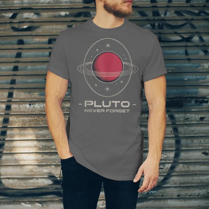 Retro Pluto Never Forget Classic Planet Pluto Nostalgia Unisex Jersey T-Shirt Retro Pluto Never Forget Classic Planet Pluto Nostalgia Unisex Jersey T-Shirt