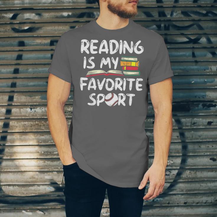 Retro Reading Is My Favorite Sport Baseball World Book Day Unisex Jersey T-Shirt
