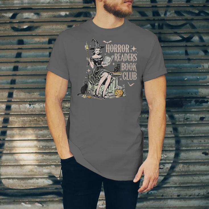 Retro Scary Horror Readers Book Club Spooky Halloween Unisex Jersey T-Shirt