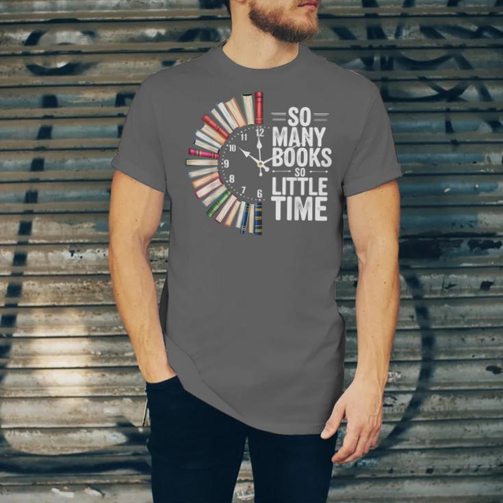 Retro So Many Books Little Time Book Clock Reading Unisex Jersey T-Shirt Retro So Many Books Little Time Book Clock Reading Unisex Jersey T-Shirt