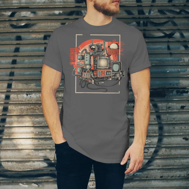 Retro Tech Stack 80s 90s Nostalgia Analog TV Cameras Unisex Jersey T-Shirt Retro Tech Stack 80s 90s Nostalgia Analog TV Cameras Unisex Jersey T-Shirt