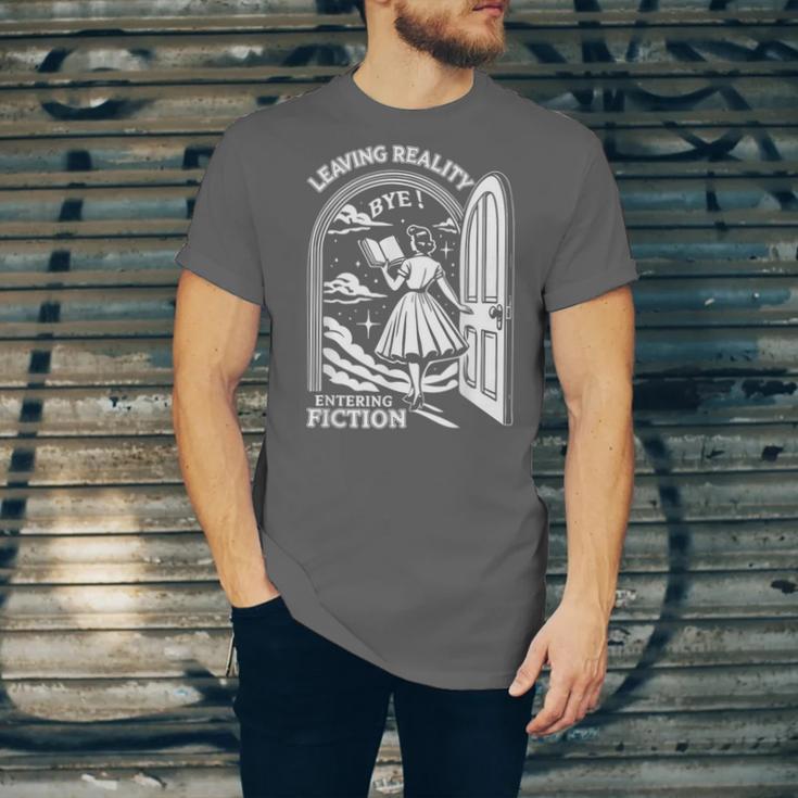 Retro Trendy Bookish Book Lover Reading Quotes Leaving Reality Entering Fiction -Adults Small Short Sleeve T-Shirt Unisex Jersey T-Shirt Retro Trendy Bookish Book Lover Reading Quotes Leaving Reality Entering Fiction -Adults Small Short Sleeve T-Shirt Unisex Jersey T-Shirt