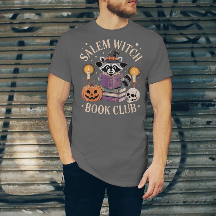 Salem Witch Book Club Bookish Halloween Raccoon Witchcraft Unisex Jersey T-Shirt