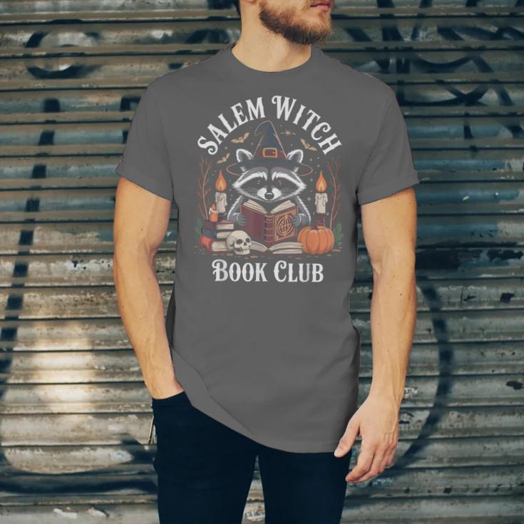 Salem Witch Book Club Raccoon Halloween Unisex Jersey T-Shirt