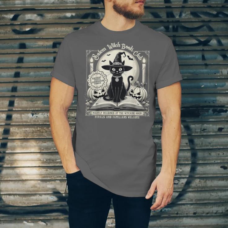 Salem Witch Book Club Vintage Halloween Cat Book Lover Unisex Jersey T-Shirt Salem Witch Book Club Vintage Halloween Cat Book Lover Unisex Jersey T-Shirt