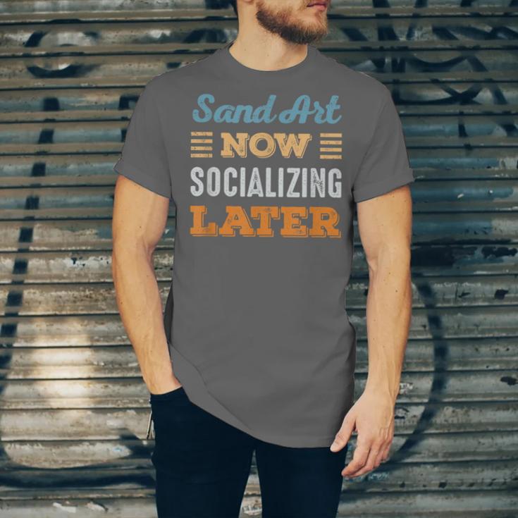 Sand Art Now Minimal Socializing Introvert Vintage Unisex Jersey T-Shirt Sand Art Now Minimal Socializing Introvert Vintage Unisex Jersey T-Shirt