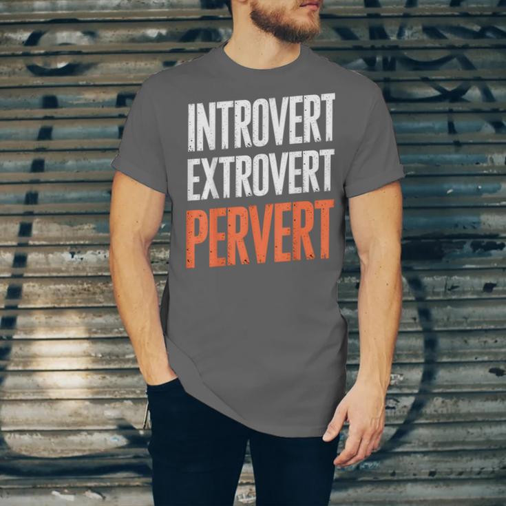 Sarcastic Introvert Extrover Pervert Unisex Jersey T-Shirt Sarcastic Introvert Extrover Pervert Unisex Jersey T-Shirt