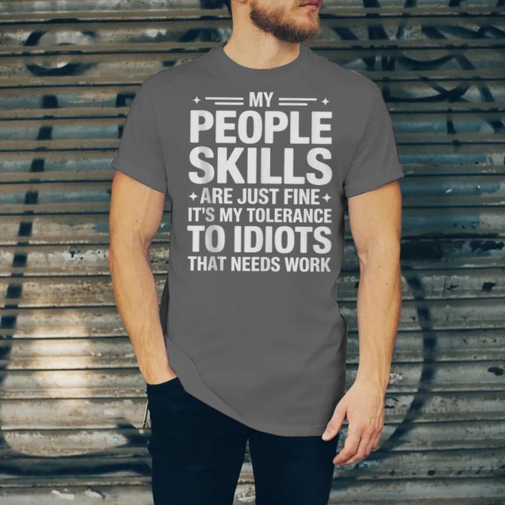 Sarcastic Saying Humor Introvert Workplace Attitude Unisex Jersey T-Shirt Sarcastic Saying Humor Introvert Workplace Attitude Unisex Jersey T-Shirt