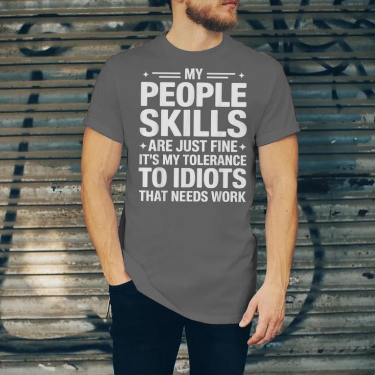 Sarcastic Saying Humor Introvert Workplace Attitude Unisex Jersey T-Shirt Sarcastic Saying Humor Introvert Workplace Attitude Unisex Jersey T-Shirt