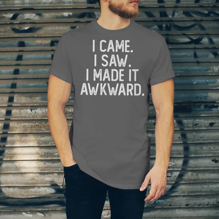 I Came I Saw I Made It Awkward Introvert Unisex Jersey T-Shirt I Came I Saw I Made It Awkward Introvert Unisex Jersey T-Shirt