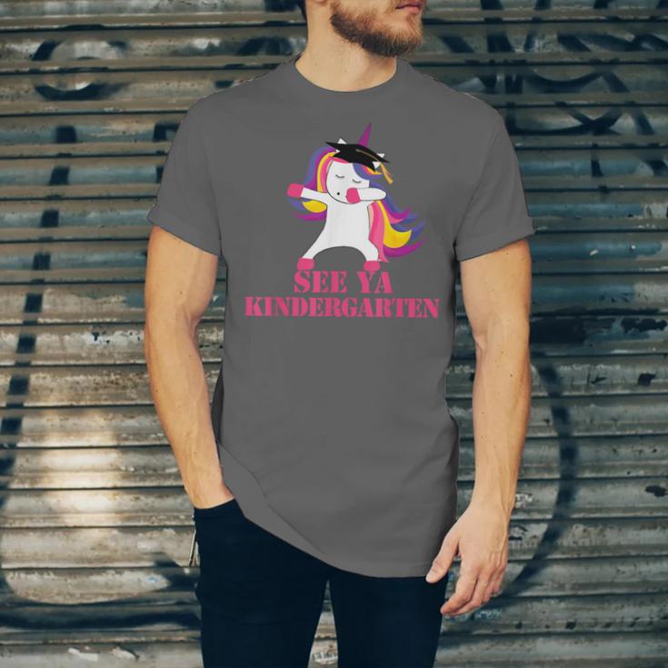 See Ya Kindergarten DABBING Unicorn Graduation Meme Unisex Jersey T-Shirt