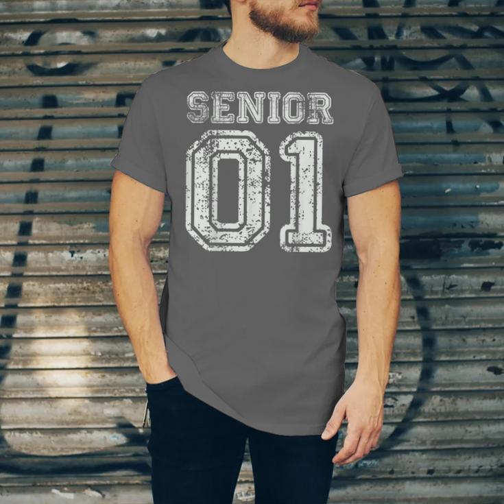 Senior 01 Class Of 2001 Retro College High School Graduation Unisex Jersey T-Shirt