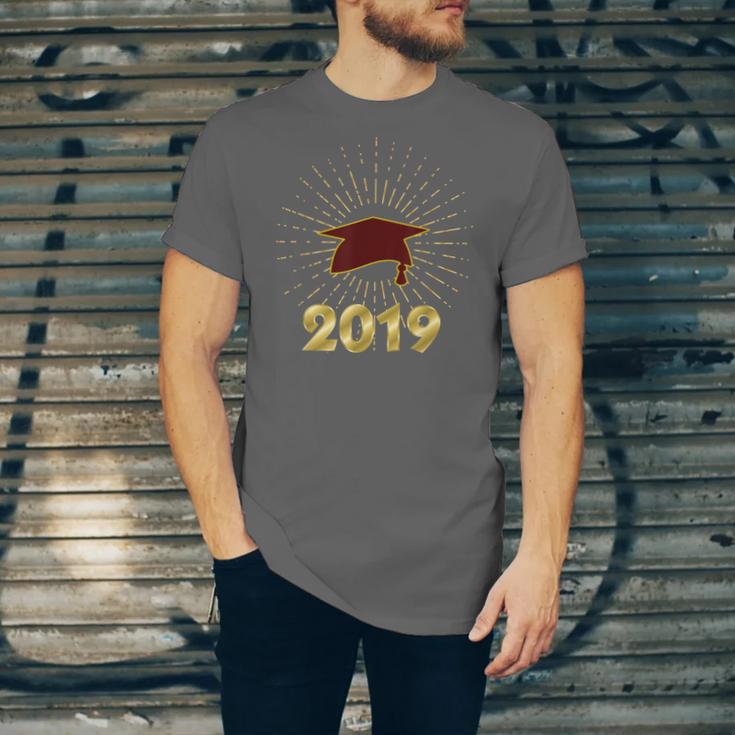 Senior 2019 Graduation Shirt Burgundy Gold Class Colors G23 Unisex Jersey T-Shirt