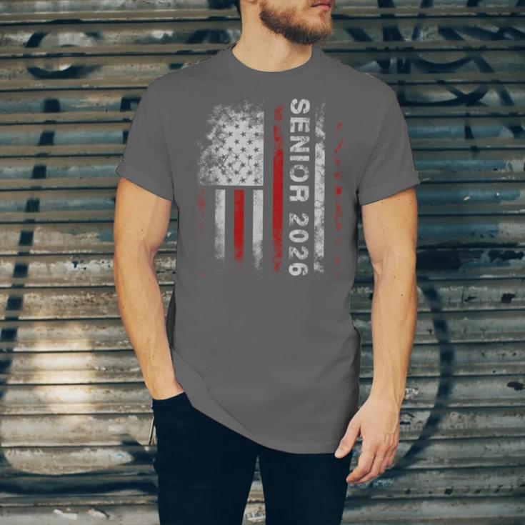 Senior 2026 American Flag Shirt USA Graduation Class Of 2026 Unisex Jersey T-Shirt