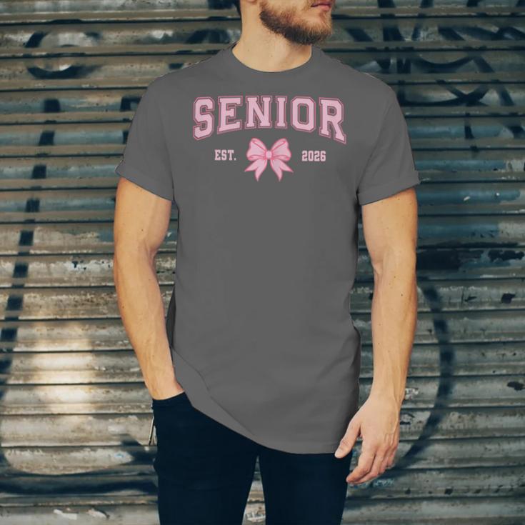 Senior 2026 Class Of 2026 Coquette Pink Bow Graduation 2026 Unisex Jersey T-Shirt
