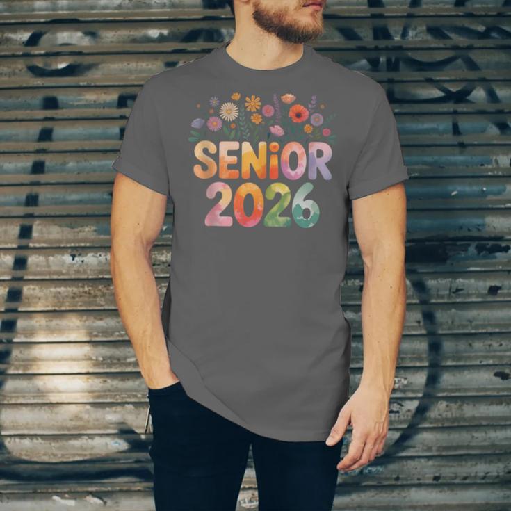 Senior 2026 Groovy Retro Grad Class Of 2026 Graduation Kids Unisex Jersey T-Shirt