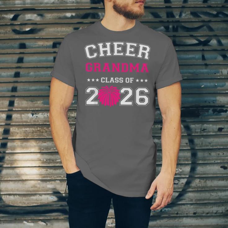 Senior Cheerleader Grandma Cheer Class Of 2026 Graduation Unisex Jersey T-Shirt