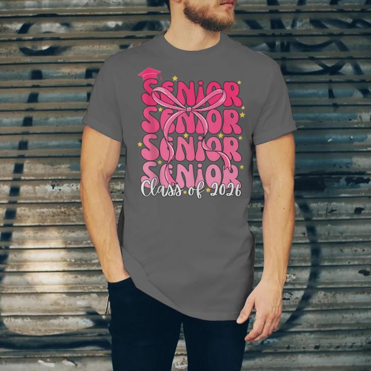 Senior Class Of 2026 Pink Coquette Bow Graduation 2026 Unisex Jersey T-Shirt