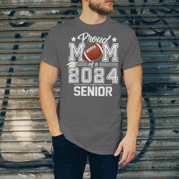 Senior Mom Class Of 2024 Football Proud Mom Graduation Unisex Jersey T-Shirt