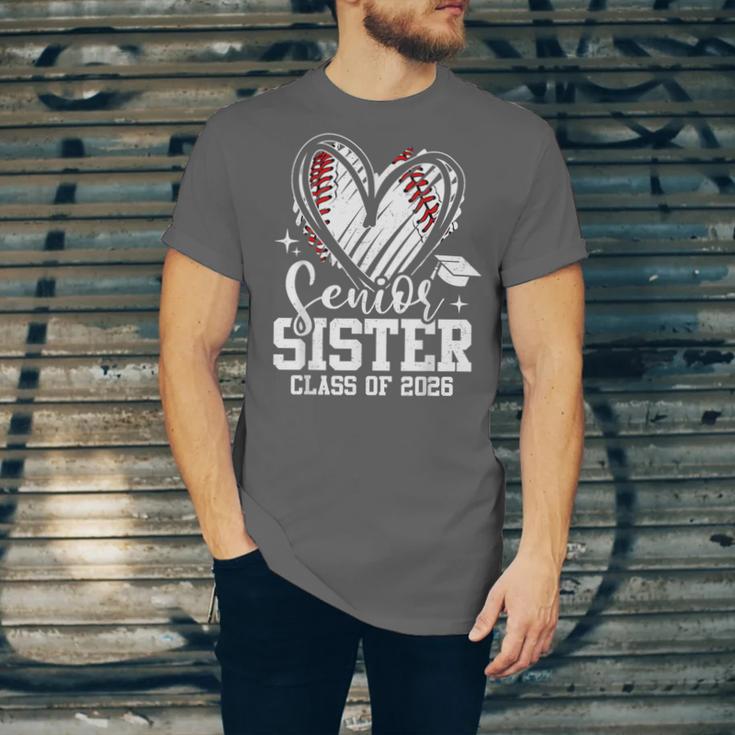 Senior Sister Class Of 2026 Baseball Graduation Heart Unisex Jersey T-Shirt