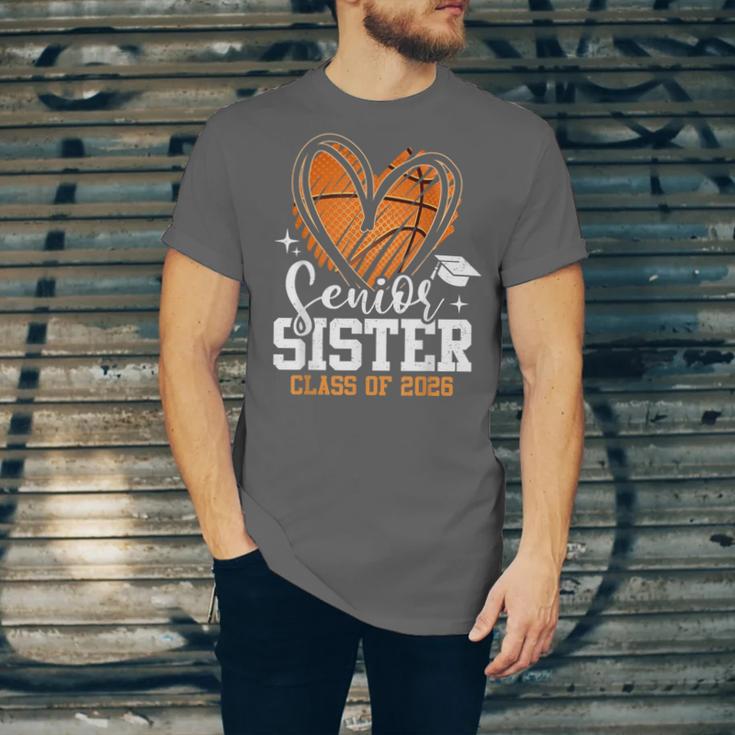 Senior Sister Class Of 2026 Basketball Graduation Heart Unisex Jersey T-Shirt