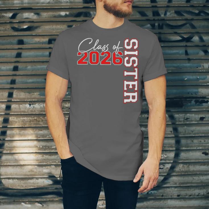 Senior Sister Class Of 2026 Proud Big Sis Graduation Family Unisex Jersey T-Shirt