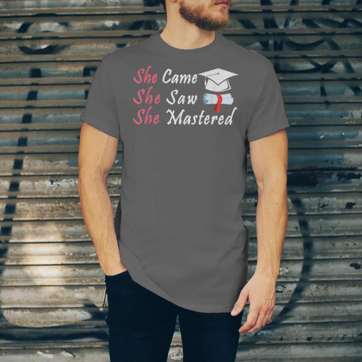 She Came She Saw She Mastered Graduation Unisex Jersey T-Shirt