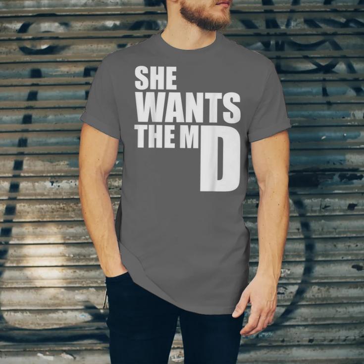 She Wants The MD Shirt Medical Graduation Doctor Unisex Jersey T-Shirt