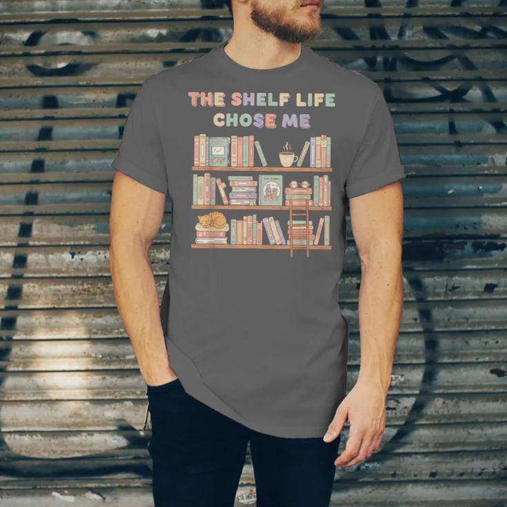 The Shelf Life Chose Me Bookstore Reading Lover Graphic Unisex Jersey T-Shirt