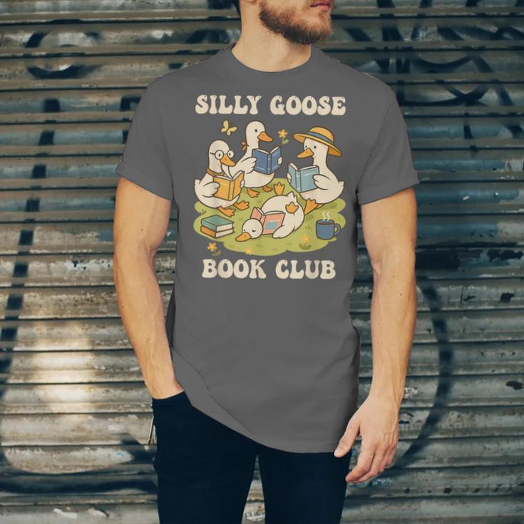 Silly-Goose Book Club Goose And Book Lovers Unisex Jersey T-Shirt
