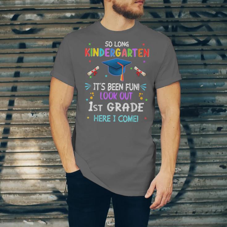 So Long Kindergarten Graduation Look Out 1st Grade 2025 Kids Unisex Jersey T-Shirt