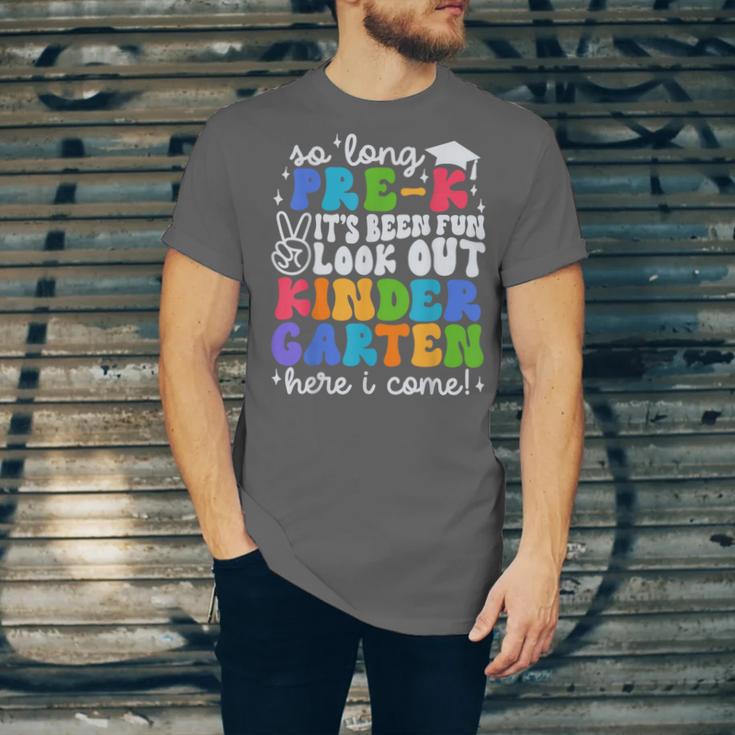 So Long Pre K Graduation Kindergarten Here I Come Kids 2024 Unisex Jersey T-Shirt