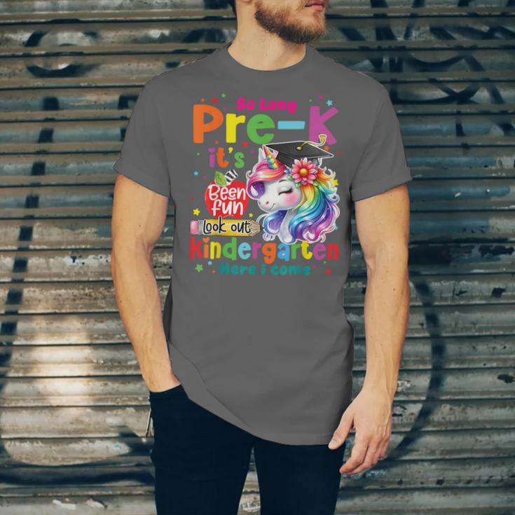 So Long Prek Pre-K Graduation Graduate Unicorn Kids Girls Unisex Jersey T-Shirt