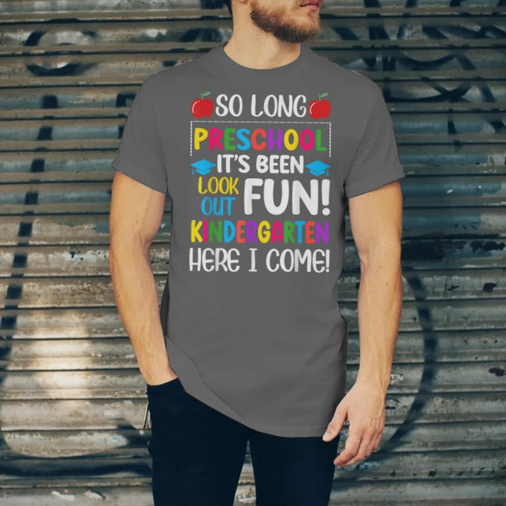 So Long Preschool Kindergarten Here I Come Graduation Unisex Jersey T-Shirt