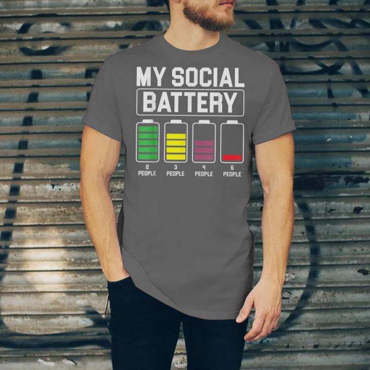 My Social Battery Introverted Low Energy Antisocial Unisex Jersey T-Shirt My Social Battery Introverted Low Energy Antisocial Unisex Jersey T-Shirt