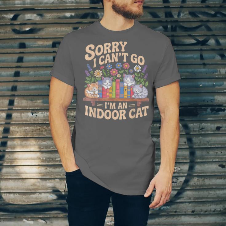 Sorry I Cant Go Im An Indoor Cat Cat Owners Introverts Unisex Jersey T-Shirt
