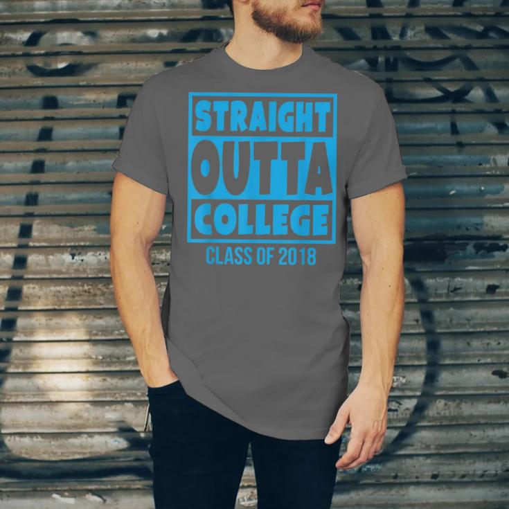Straight Outta College Class Of 2018 Graduation Shirt Unisex Jersey T-Shirt