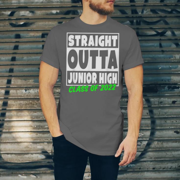 Straight Outta Junior High School Class Of 2022 Graduation Unisex Jersey T-Shirt