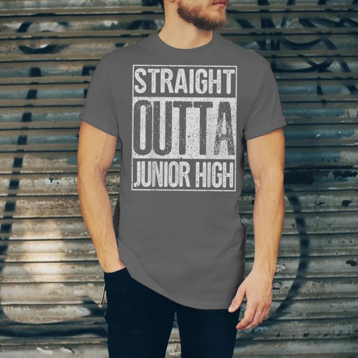Straight Outta Junior High Shirt Graduation Idea Unisex Jersey T-Shirt