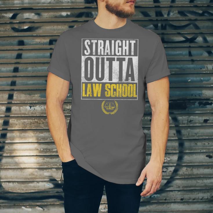 Straight Outta Law School Graduation Tshirt Law School Unisex Jersey T-Shirt