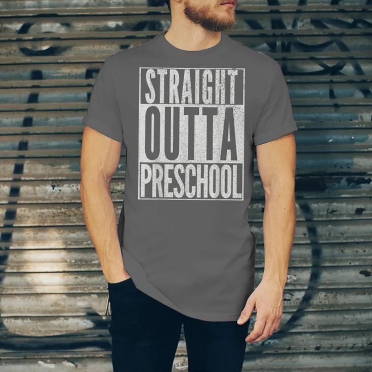 STRAIGHT OUTTA PRESCHOOL GIFT Grad Graduation Kids Unisex Jersey T-Shirt