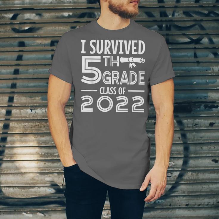 I Survived 5th Grade Class Of 2022 Graduation Student Unisex Jersey T-Shirt