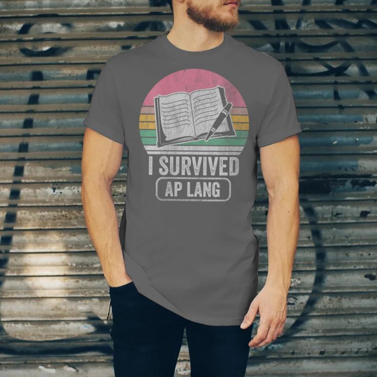 I Survived AP Lang Retro Book Graphic Unisex Jersey T-Shirt I Survived AP Lang Retro Book Graphic Unisex Jersey T-Shirt