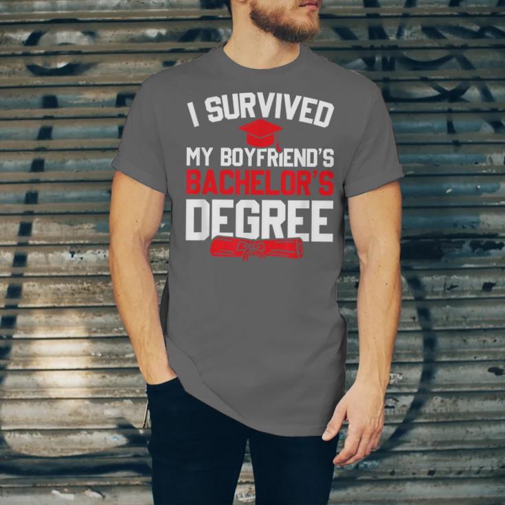 I Survived My Boyfriend's Bachelor's Degree Graduation Unisex Jersey T-Shirt