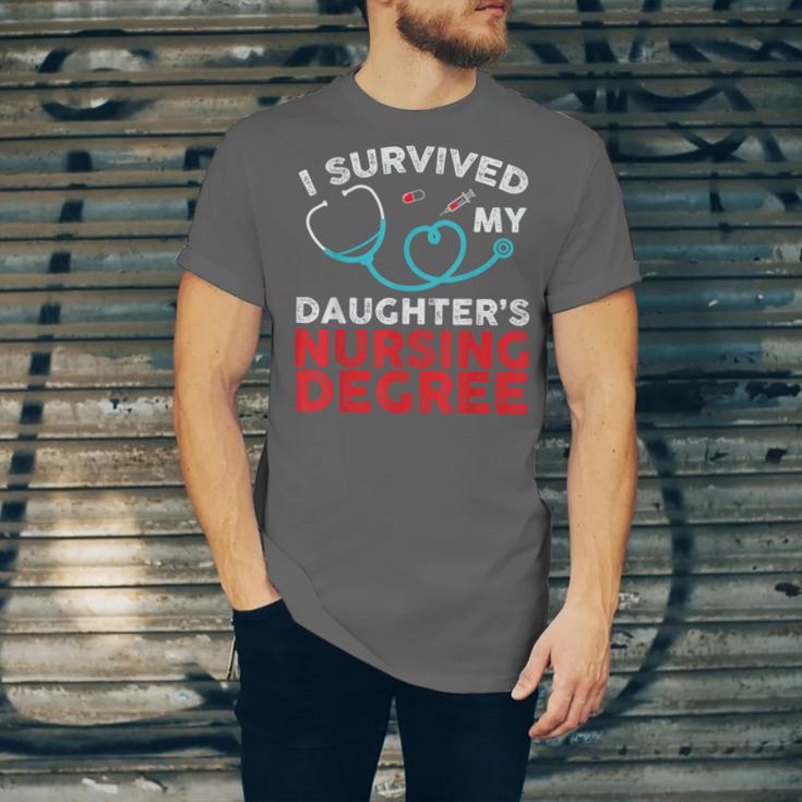 I Survived My Daughter's Nurse Degree School Graduation Unisex Jersey T-Shirt