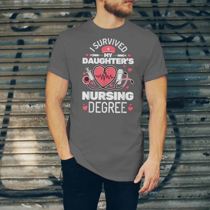 I Survived My Daughter's Nursing Degree School Graduation Unisex Jersey T-Shirt