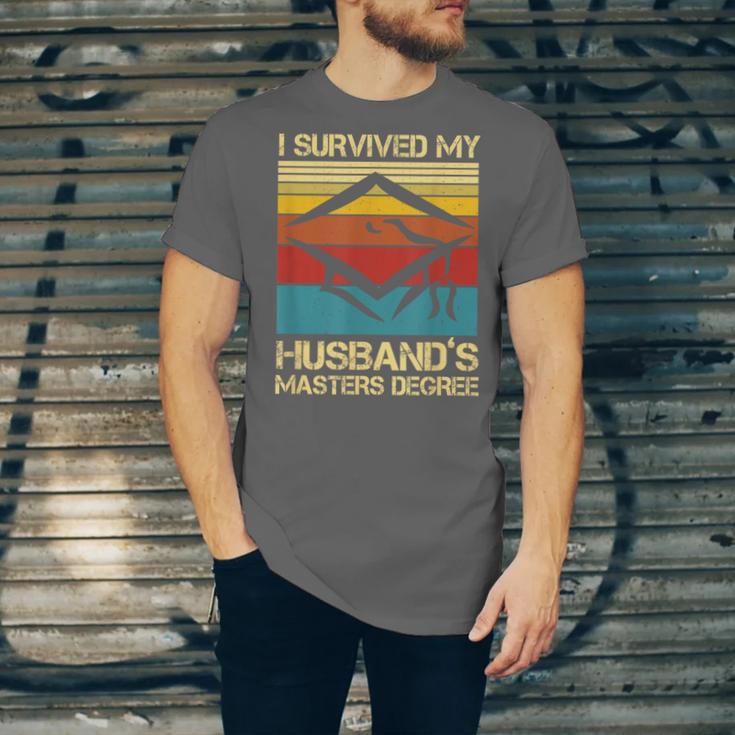 I Survived My Husband's Master's Degree Graduation Unisex Jersey T-Shirt