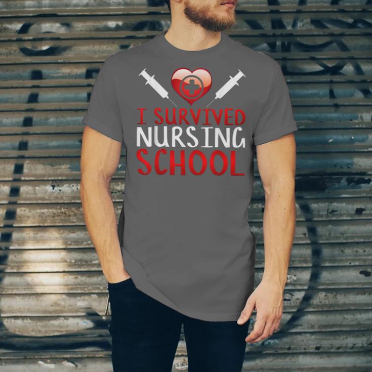 I Survived Nursing School Graduation Cool Unisex Jersey T-Shirt